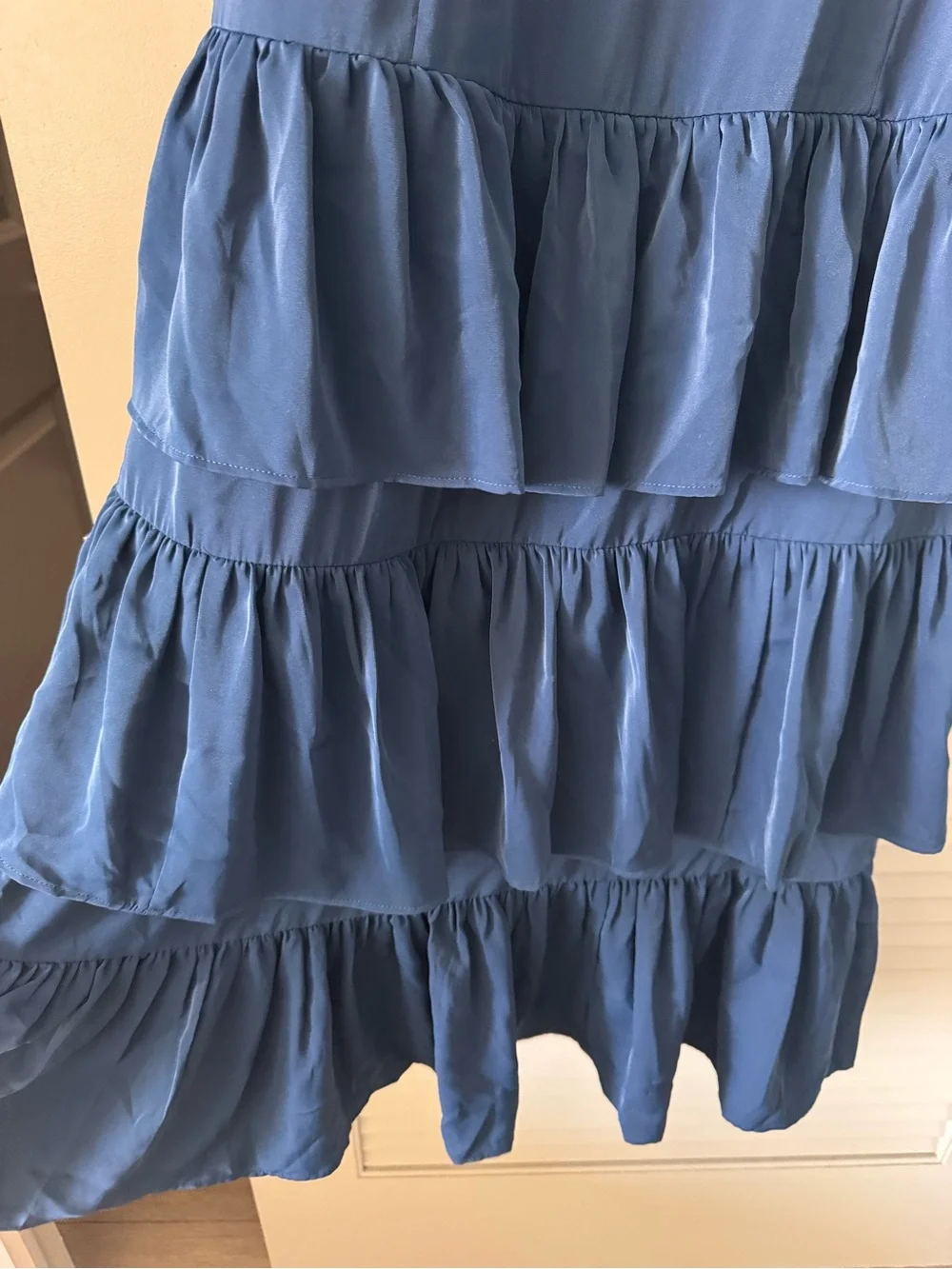 Abercrombie & Fitch | Navy Tiered Ruffle Maxi Dress ~ Small Petite